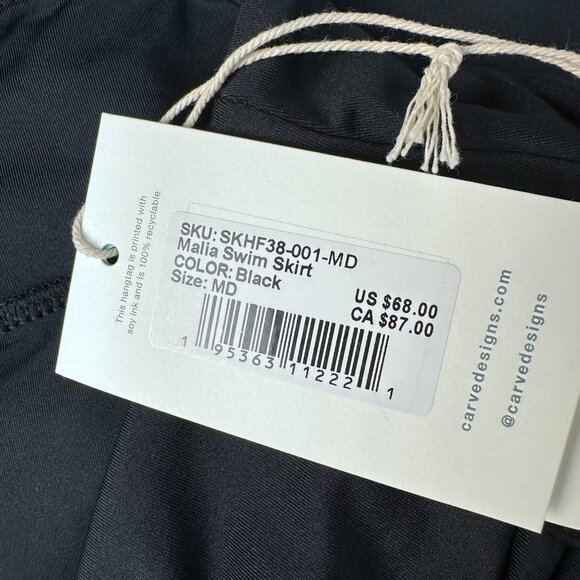 Carve Designs Women's Malia Built In Bikini Bottom Swim Skirt Size Medium, Black - Picture 10 of 12